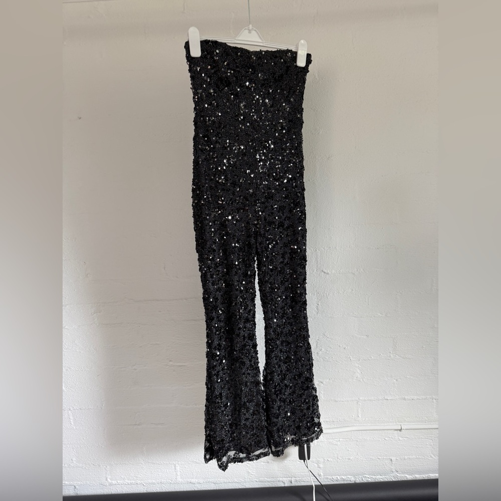 12th Tribe Glittering Black Jumpsuit